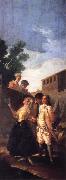 Francisco Goya Militar and the Lady oil painting on canvas